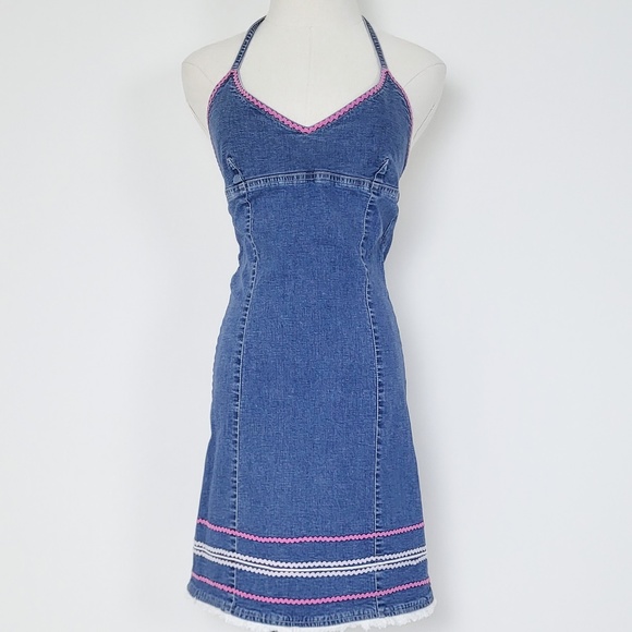 Vintage GUESS denim mini dress halter - Picture 10 of 10